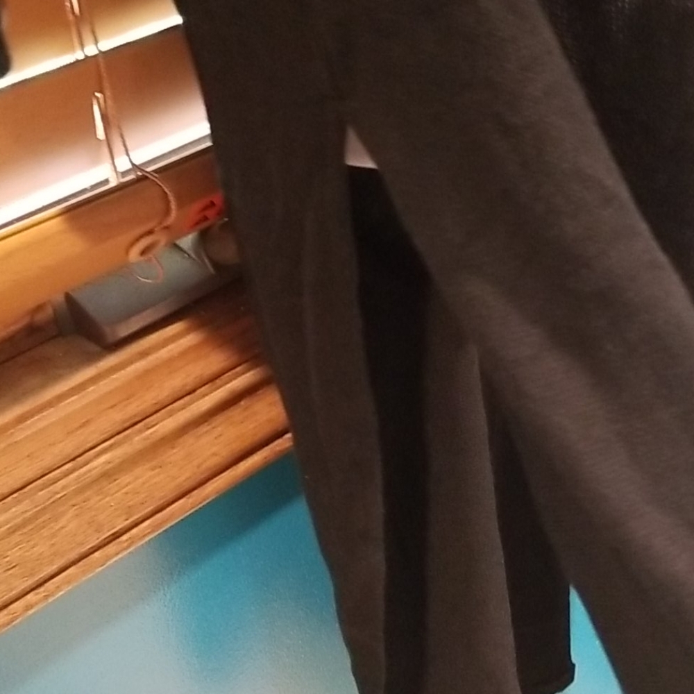 🔮NWT-Electric Yoga Ribbed Slitted Cardigan -Black - Picture 4 of 10